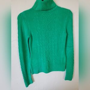 Green Cable Knit Sweater